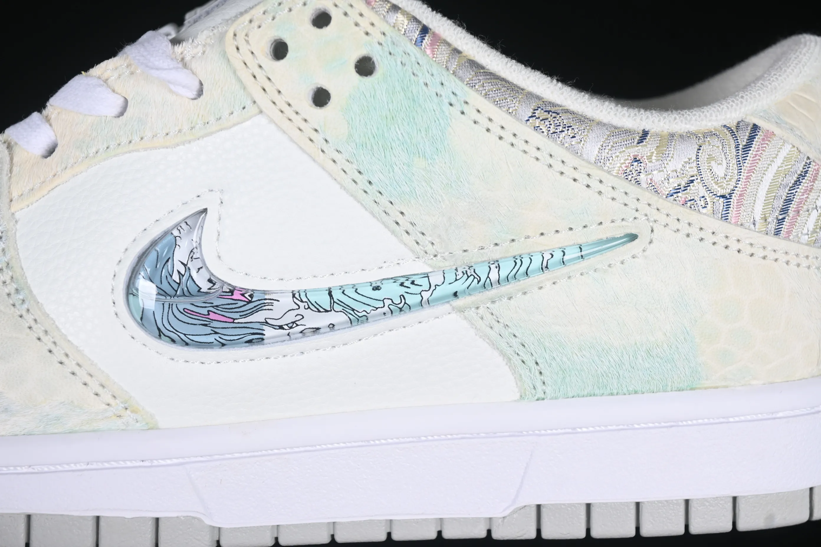 All Categories Nk SB Dunk Series Nk SB Dunk Low Low-top sneakers Nk Dunk Low CNY Year of the Dragon limited New Chinese style customization Steam Puppet-Third Prince White Ao Bing SB low-top casual sneakers DV0831-101